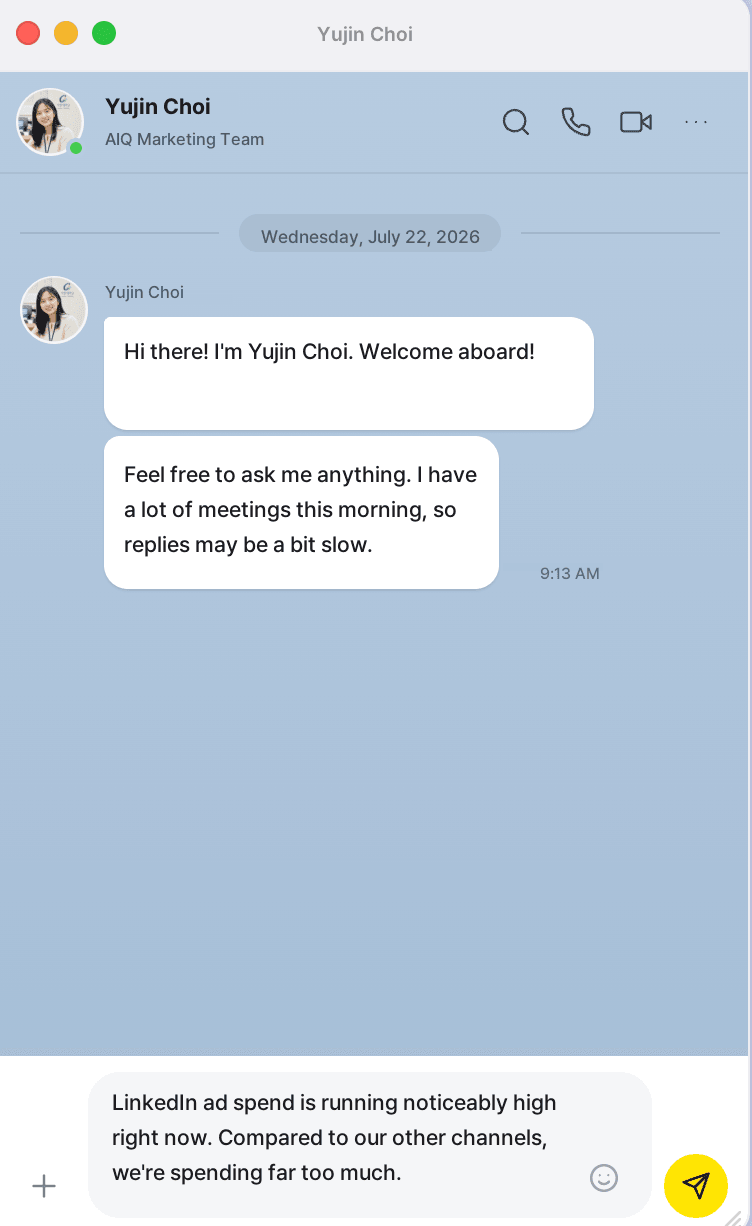 KakaoTalk conversation